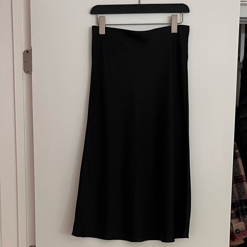 J.Crew Gwyneth Slip Skirt XS Black